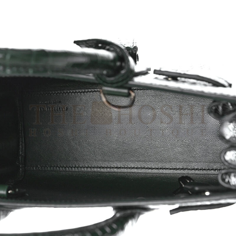 Y51 SAC DE JOUR CROC EMBOSSED DARK GREEN 1256125 (26*20.5*12.5cm) Master Quality